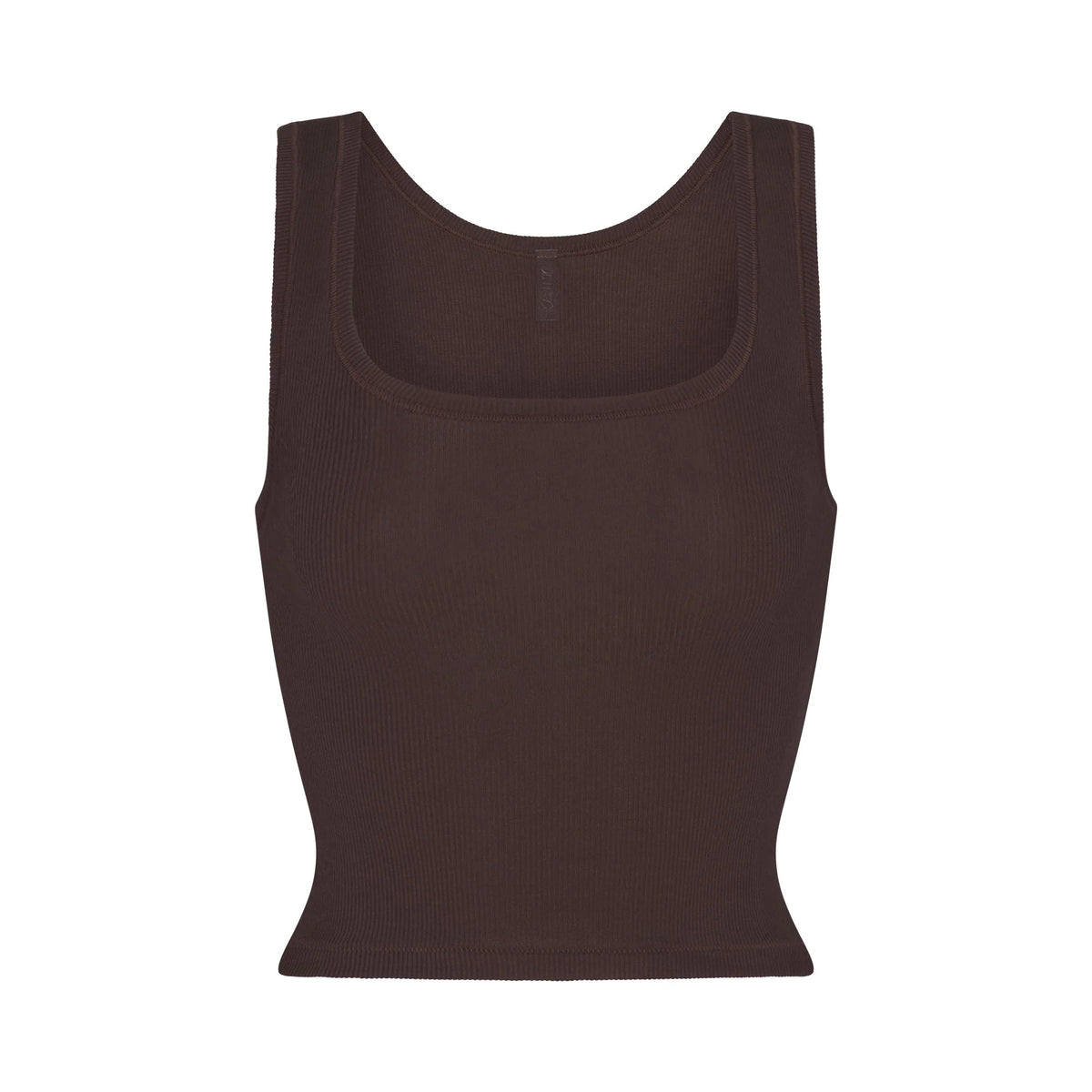 COTTON RIB TANK | ESPRESSO