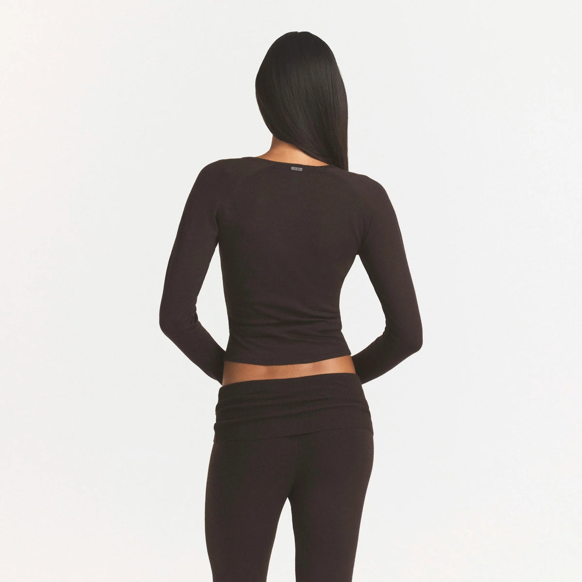 ESSENTIAL KNIT WRAP SWEATER | ESPRESSO