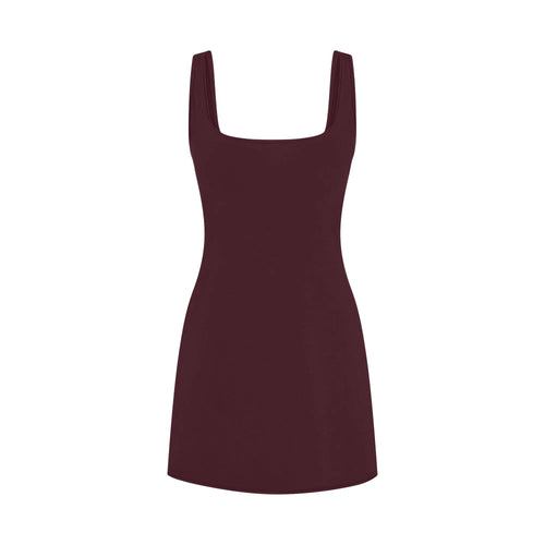 COTTON JERSEY MINI DRESS | CURRANT