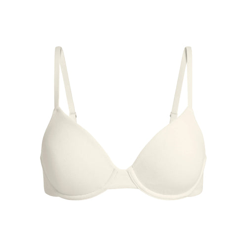 COTTON JERSEY T-SHIRT BRA | BONE