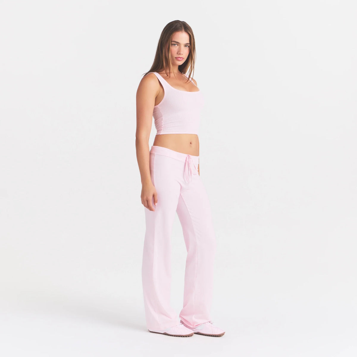COTTON JERSEY STRAIGHT LEG PANT | CHERRY BLOSSOM