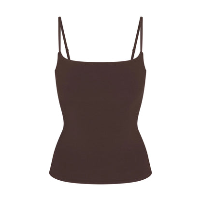 COTTON JERSEY CAMI | ESPRESSO