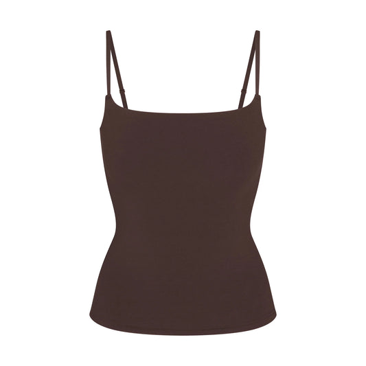 COTTON JERSEY CAMI | ESPRESSO