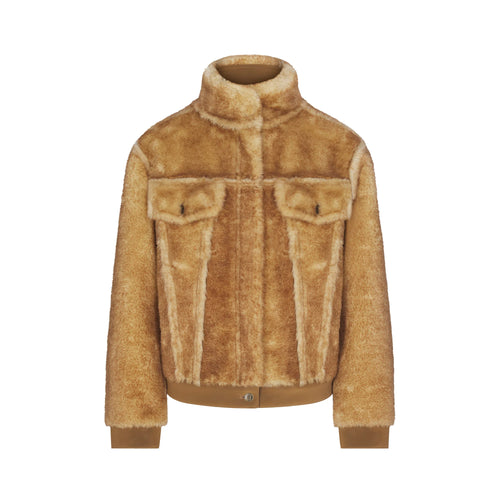 FAUX SHEARLING JACKET | TOASTED LATTE