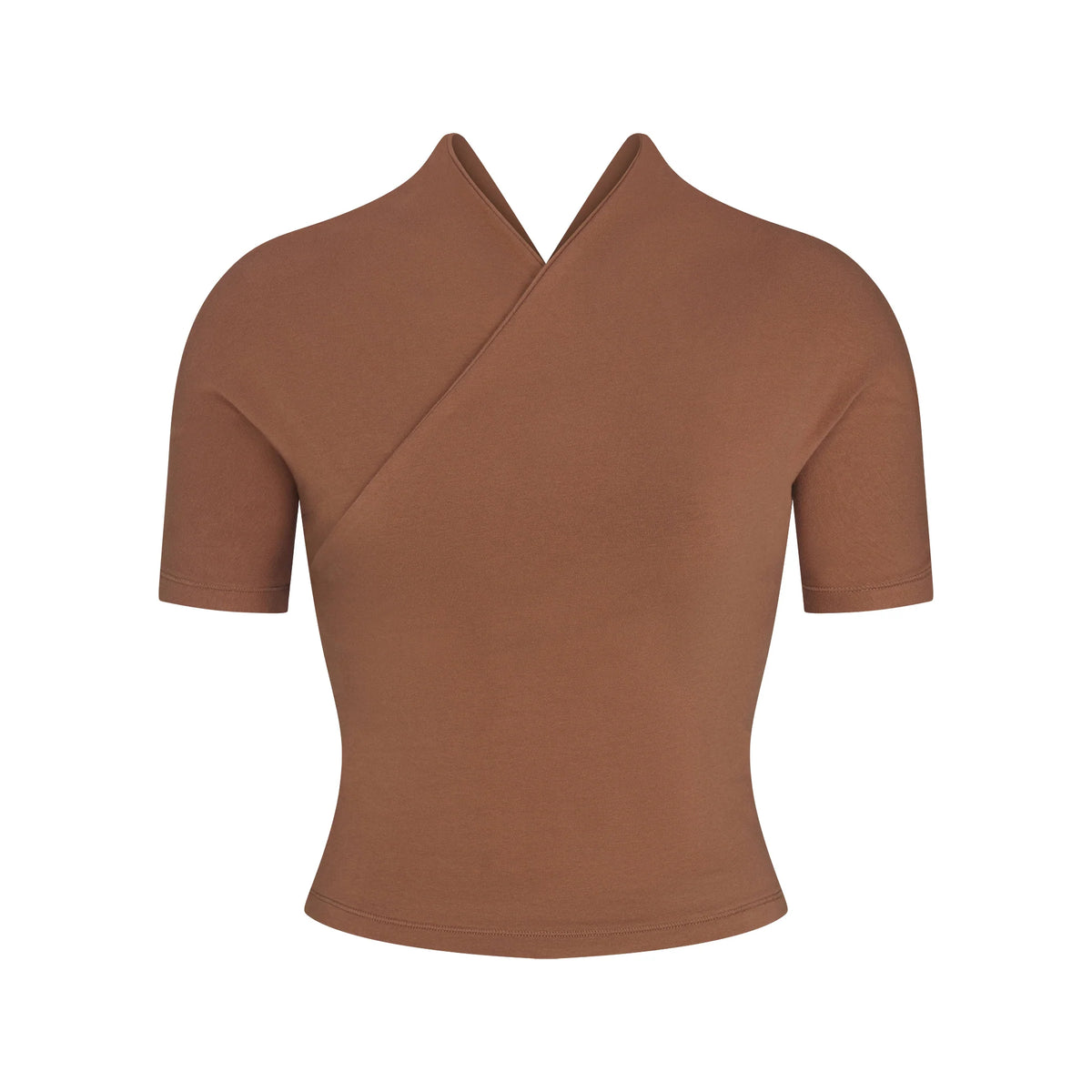 COTTON JERSEY WRAP TOP | JASPER