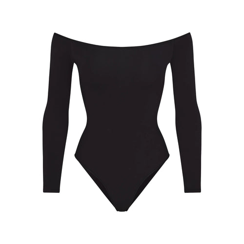 COTTON JERSEY OFF THE SHOULDER BODYSUIT | SOOT