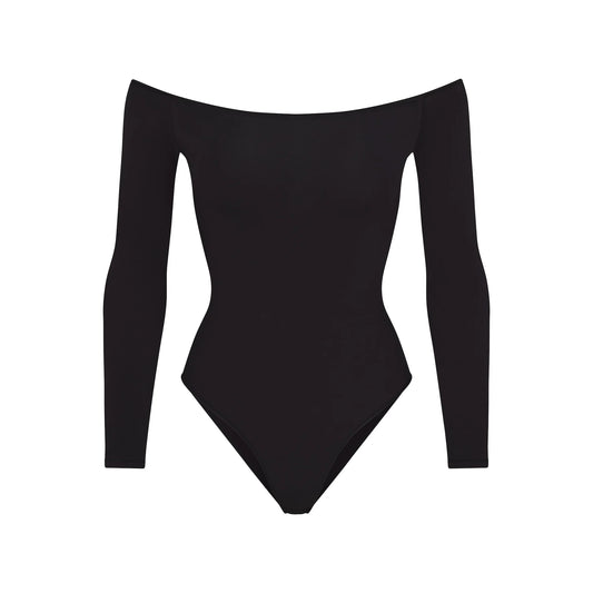 COTTON JERSEY OFF THE SHOULDER BODYSUIT | SOOT