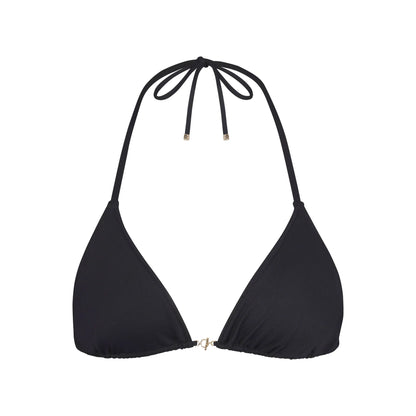 ICONIC SWIM HARDWARE TRIANGLE BIKINI TOP | OBSIDIAN