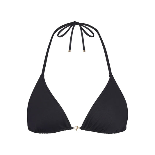ICONIC SWIM HARDWARE TRIANGLE BIKINI TOP | OBSIDIAN