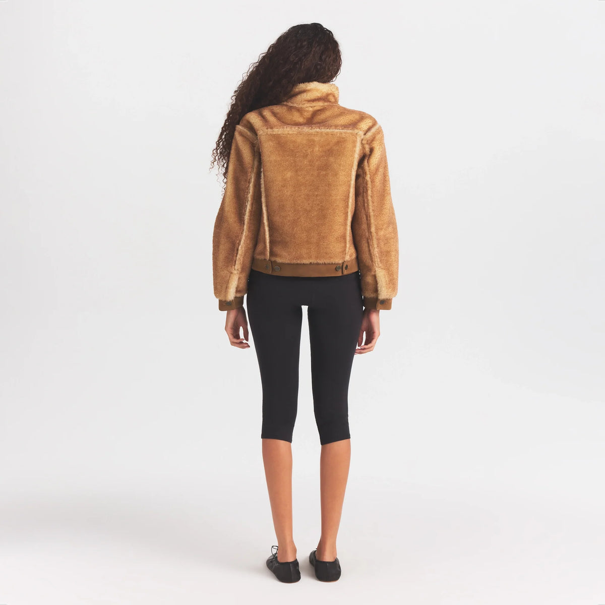 FAUX SHEARLING JACKET | TOASTED LATTE