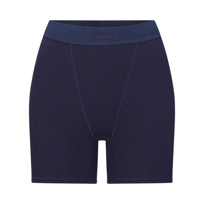 COTTON RIB BOXER | NAVY