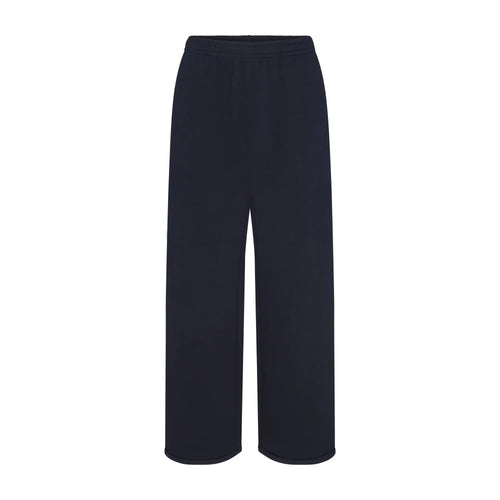 COTTON FLEECE OVERSIZED STRAIGHT LEG PANT | NAVY