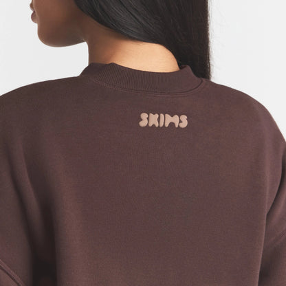 COTTON FLEECE BOMBER JACKET | ESPRESSO
