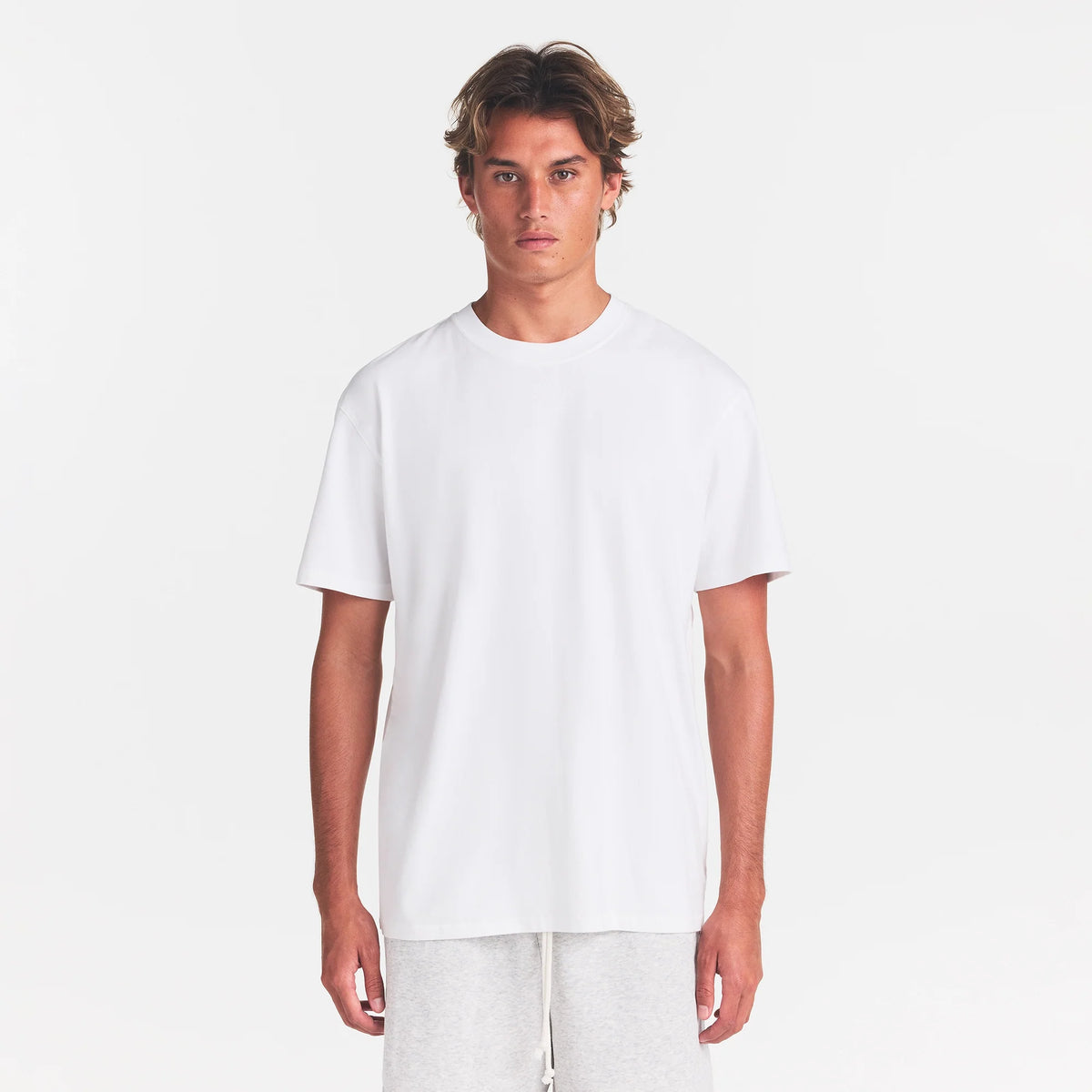 HEAVYWEIGHT COTTON MENS RELAXED T-SHIRT | CHALK