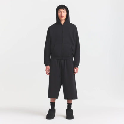 FLEECE LOUNGE MENS RELAXED LONG SHORT | WASHED ONYX