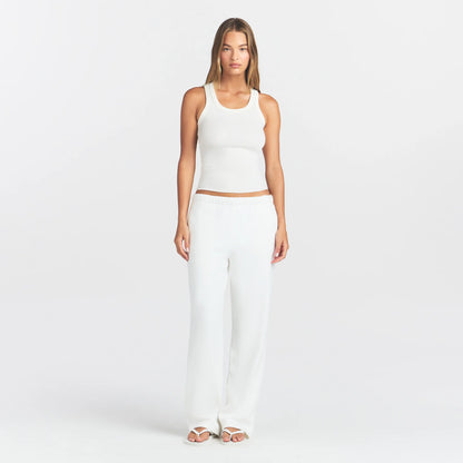 COTTON RIB SCOOP NECK TANK | MARBLE