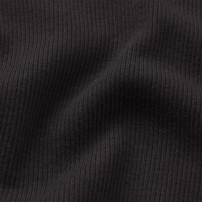 COTTON RIB FOLDOVER MINI SKIRT | SOOT