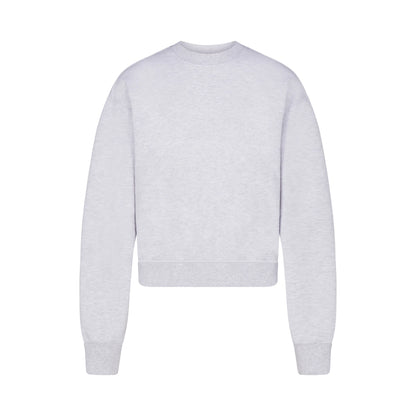 COTTON FLEECE CREWNECK | LIGHT HEATHER GREY