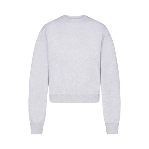 COTTON FLEECE CREWNECK | LIGHT HEATHER GREY