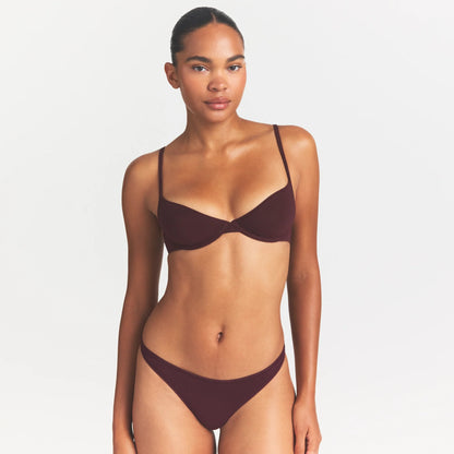 EVERYDAY COTTON UNLINED DEMI BRA | CURRANT
