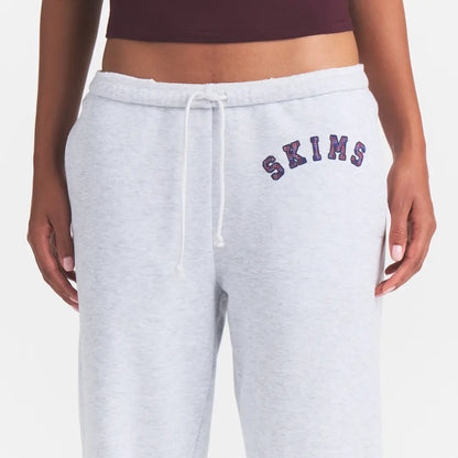 COTTON FLEECE JOGGER | LIGHT HEATHER GREY ARCHED SKIMS PLAID