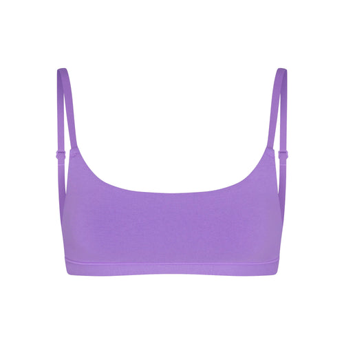 COTTON JERSEY SCOOP BRALETTE | ULTRA VIOLET