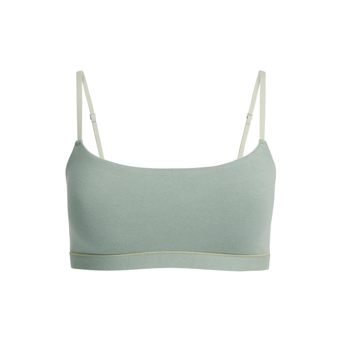 COTTON JERSEY SCOOP BRALETTE | MINERAL