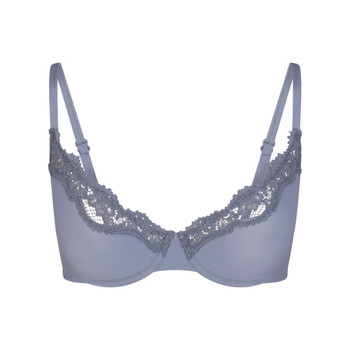 FITS EVERYBODY LACE UNLINED SCOOP BRA | SLATE TONAL