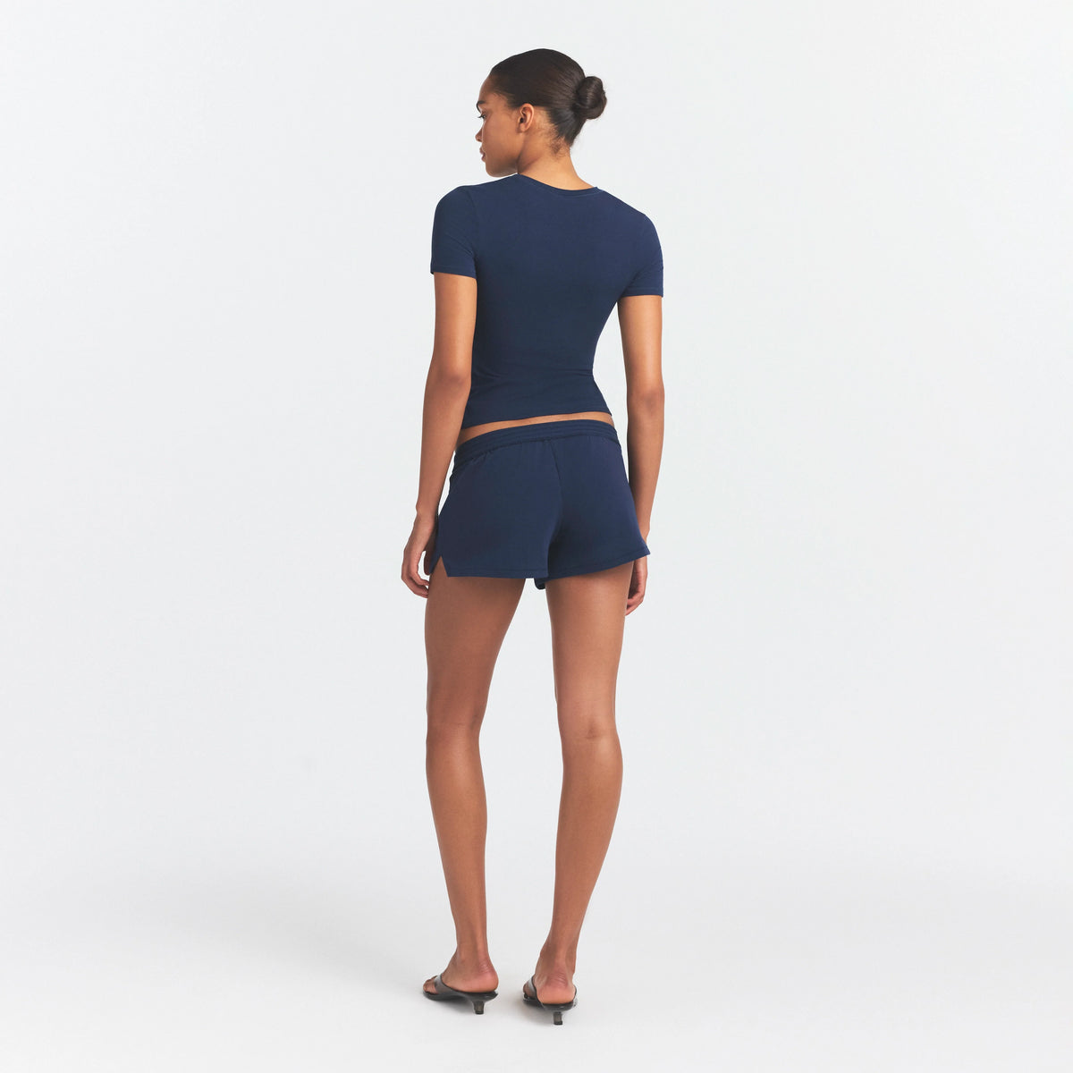 COTTON JERSEY LOOSE SHORT | NAVY