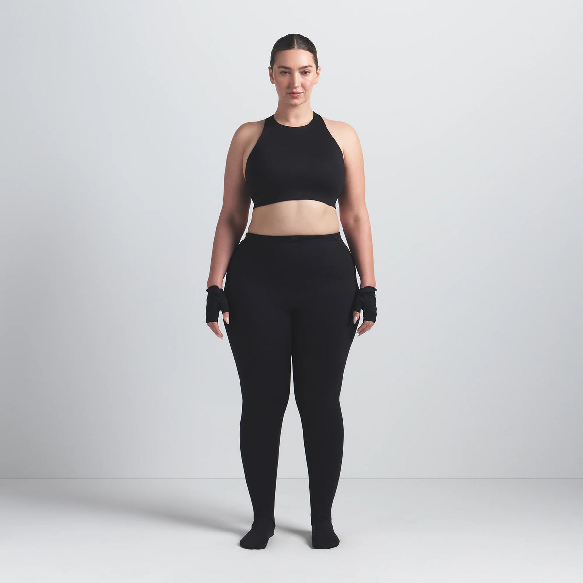 NikeSKIMS MATTE FOOTSIE GRIP LEGGING | OBSIDIAN