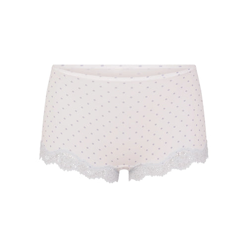 FITS EVERYBODY LACE BOY SHORT | SLATE PIN DOT PRINT