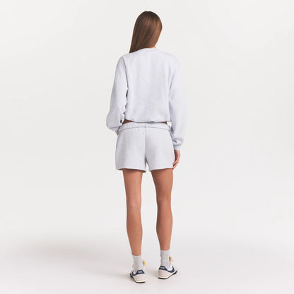 COTTON FLEECE CREWNECK | LIGHT HEATHER GREY