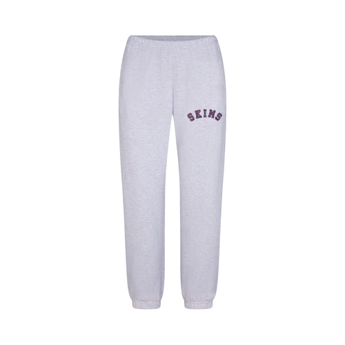 COTTON FLEECE JOGGER | LIGHT HEATHER GREY ARCHED SKIMS PLAID
