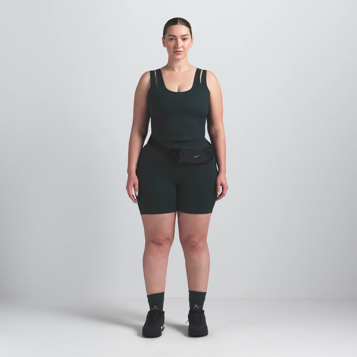NikeSKIMS MATTE DOUBLE STRAP SCOOP TANK | DARK TEAL