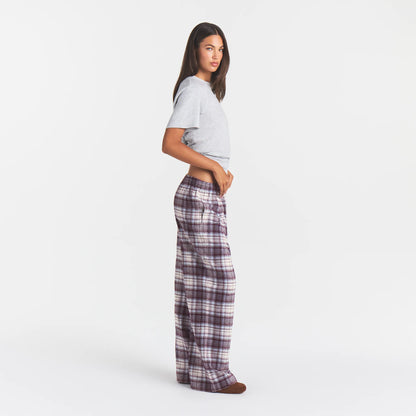 FLANNEL SLEEP OVERSIZED PANT | IRIS MICA PLAID