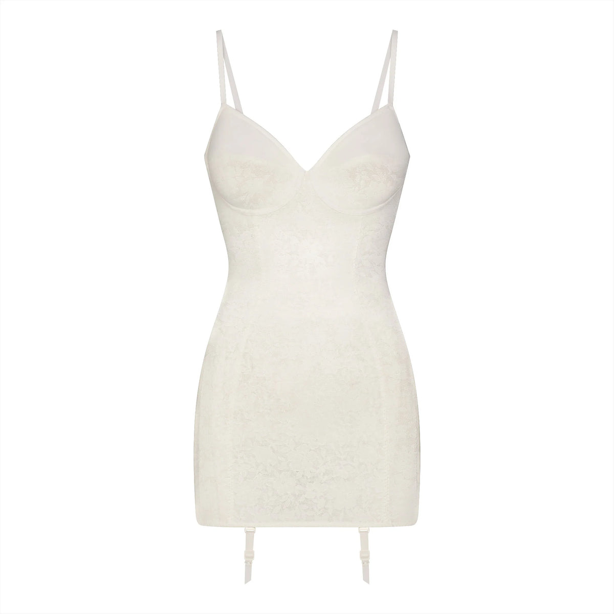 LACE SHAPEWEAR MINI SLIP DRESS | IVORY