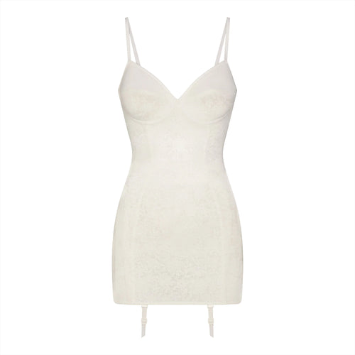 LACE SHAPEWEAR MINI SLIP DRESS | IVORY