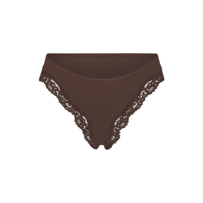 FITS EVERYBODY LACE TANGA | ESPRESSO