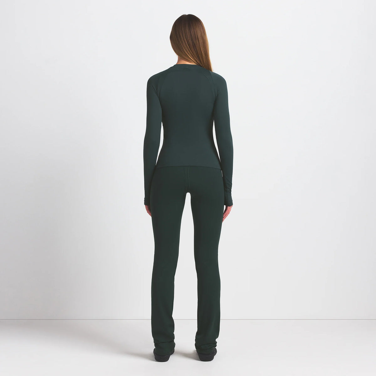 NikeSKIMS AIRY LONG SLEEVE CREW NECK TOP | DARK TEAL