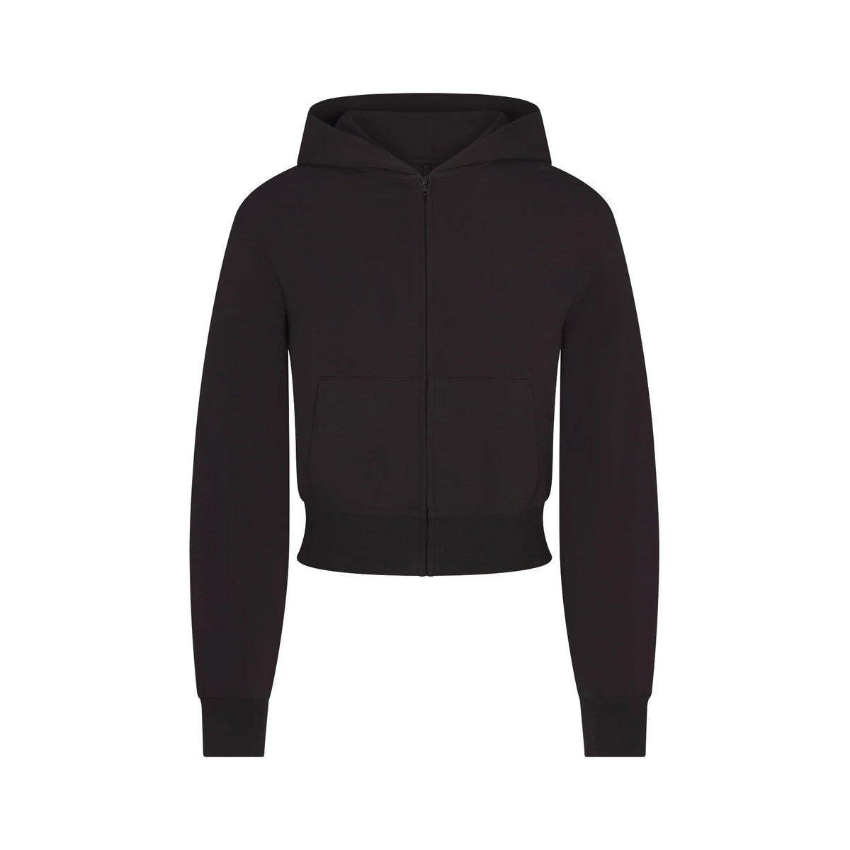 COTTON JERSEY ZIP UP HOODIE | SOOT