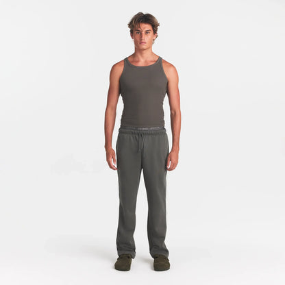 FLEECE LOUNGE MENS CLASSIC STRAIGHT LEG PANT | JUNGLE