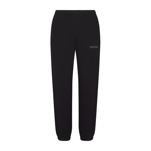 COTTON FLEECE JOGGER WITH EMBOSSED LOGO | ONYX