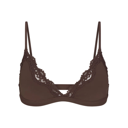 FITS EVERYBODY LACE TRIANGLE BRALETTE | ESPRESSO