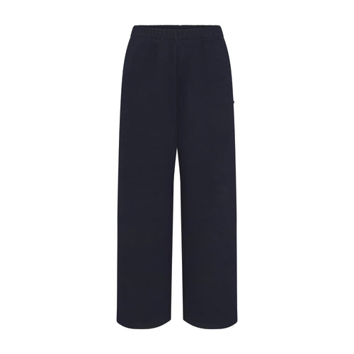 COTTON FLEECE STRAIGHT LEG PANT | NAVY