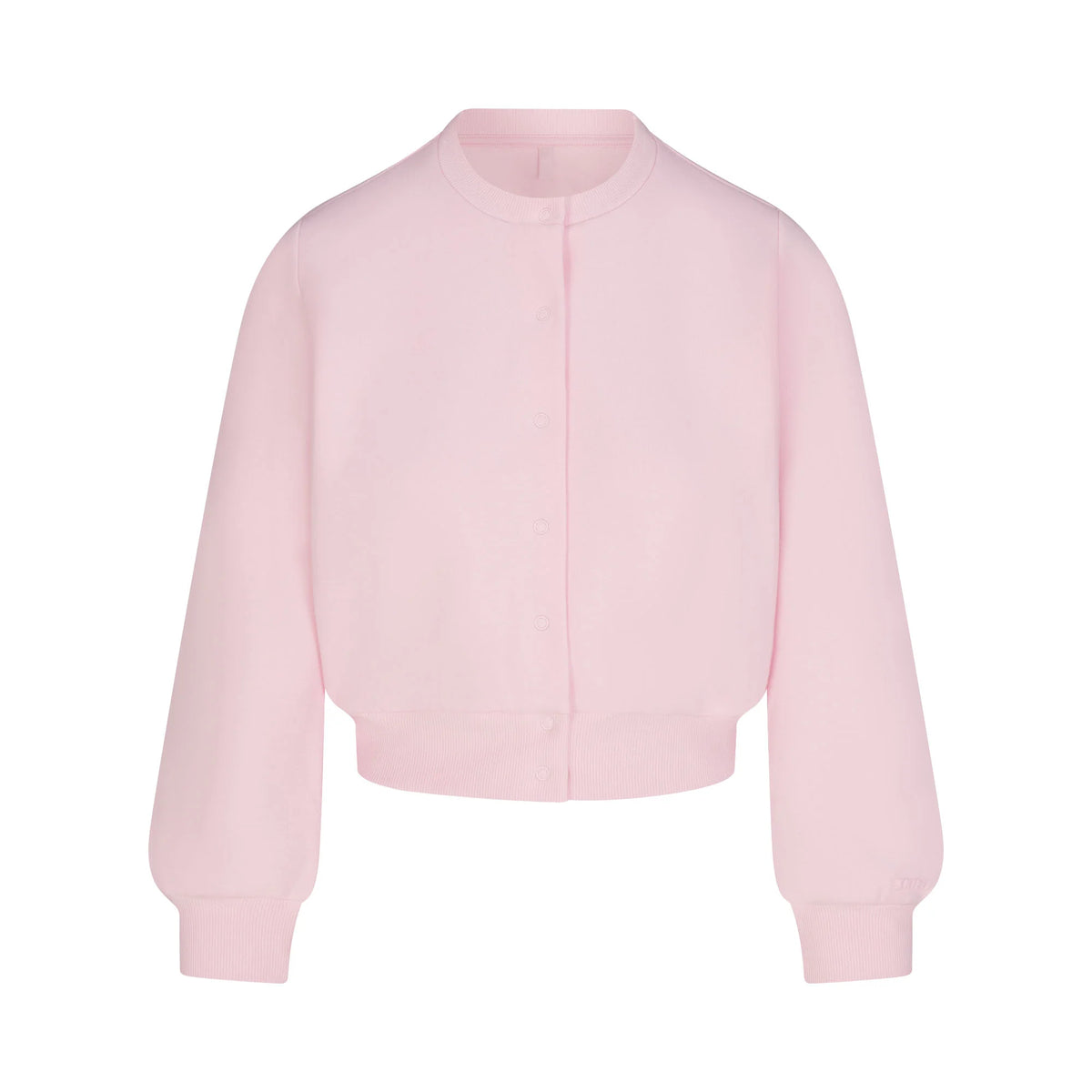 COTTON FLEECE SHRUNKEN CARDIGAN | CHERRY BLOSSOM