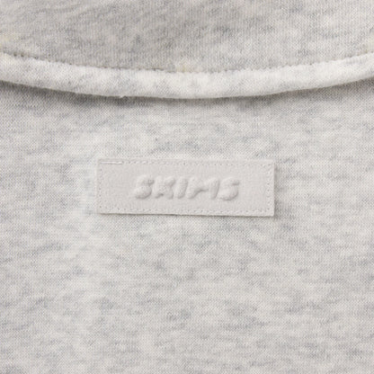 FLEECE LOUNGE MENS RUGBY POLO | LIGHT HEATHER GREY