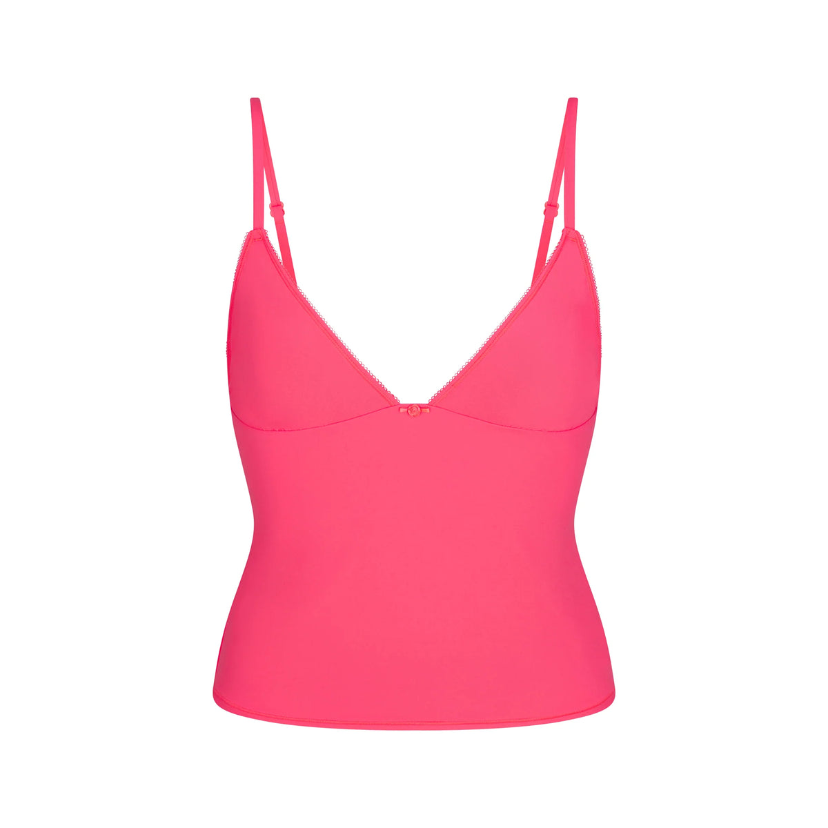 FITS EVERYBODY PICOT CAMI AND BOY SHORT SET | ULTRA PINK