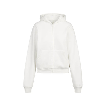 COTTON FLEECE ZIP UP HOODIE | MARBLE