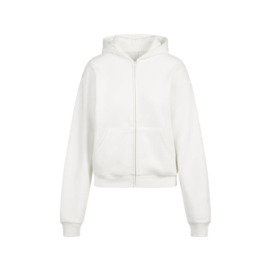 COTTON FLEECE ZIP UP HOODIE | MARBLE