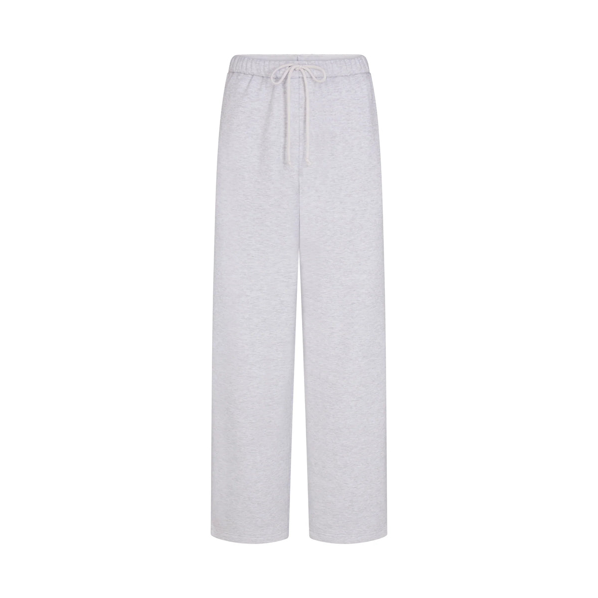 COTTON FLEECE OVERSIZED STRAIGHT LEG PANT | LIGHT HEATHER GREY